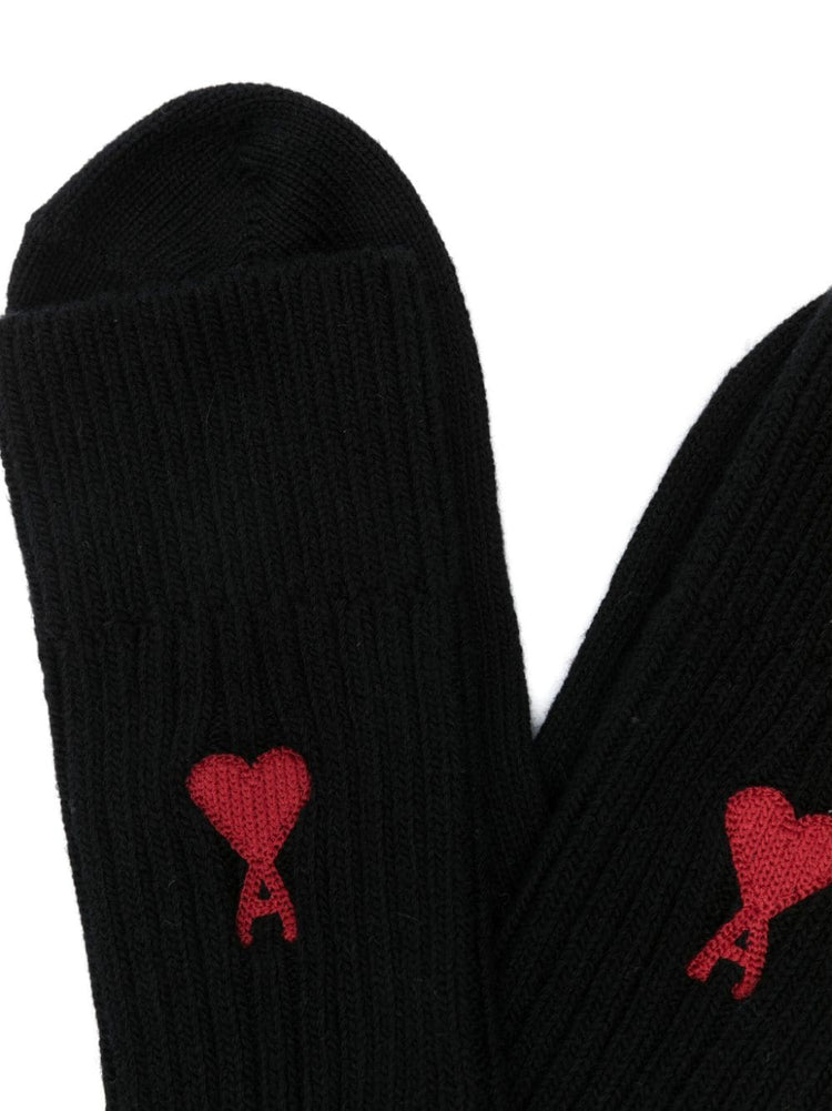 AMI PARIS intarsia-knit logo socks (pack of three)