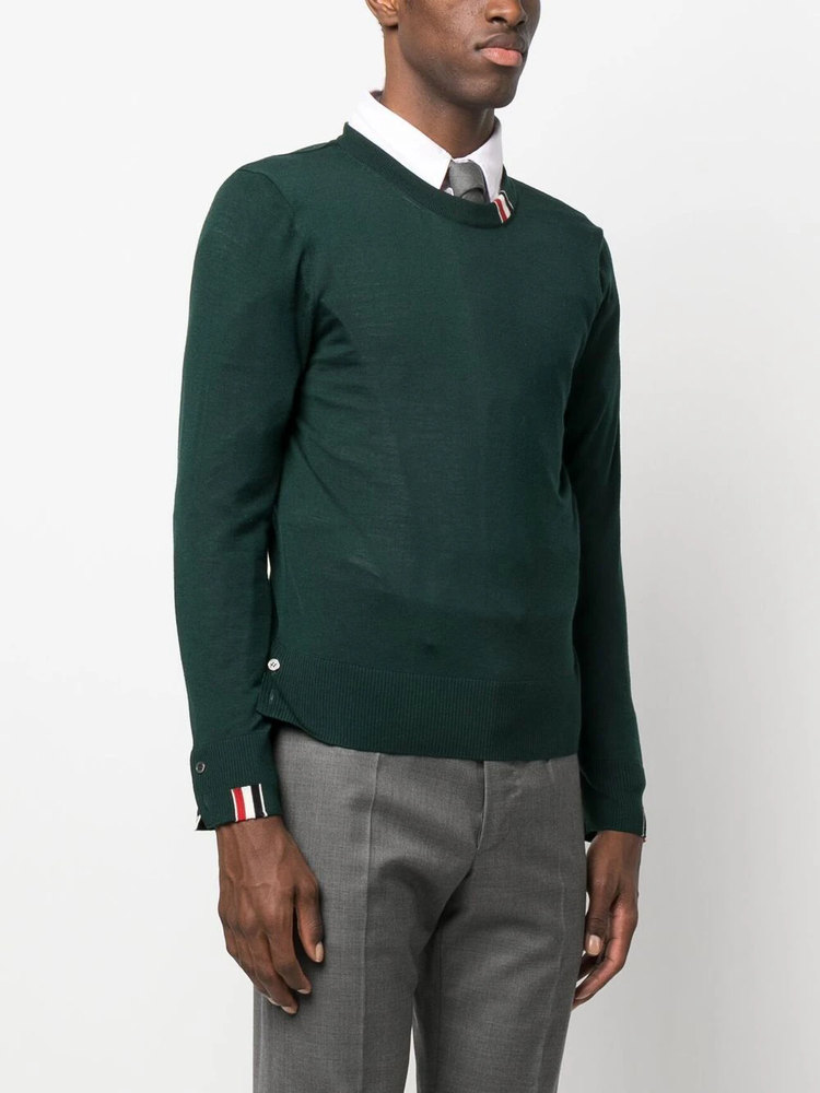 THOM BROWNE jersey knit crew-neck pullover