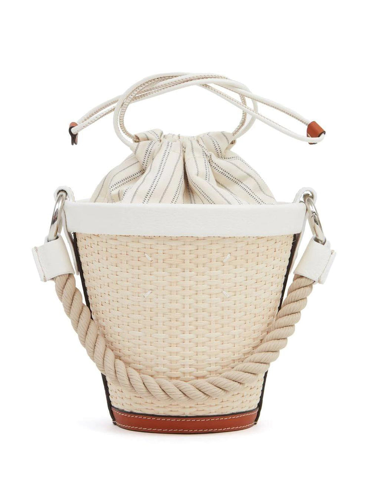 MAISON MARGIELA Fire Bucket woven-raffia shoulder bag