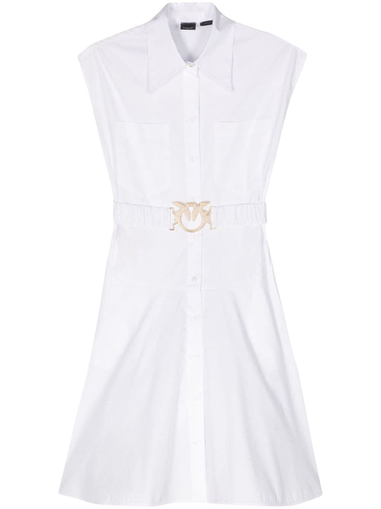 sleeveless cotton shirt dress