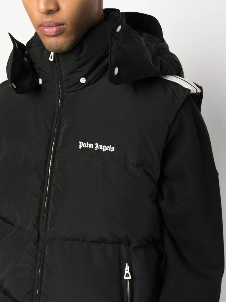 PALM ANGELS logo-embroidered puffer gilet