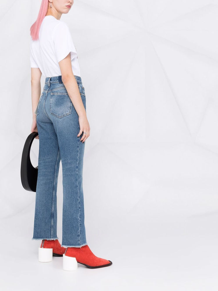 GOLDEN GOOSE faded cropped jeans