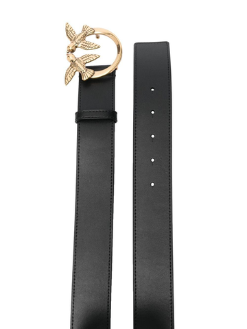 PINKO Love Berry logo-plaque leather belt