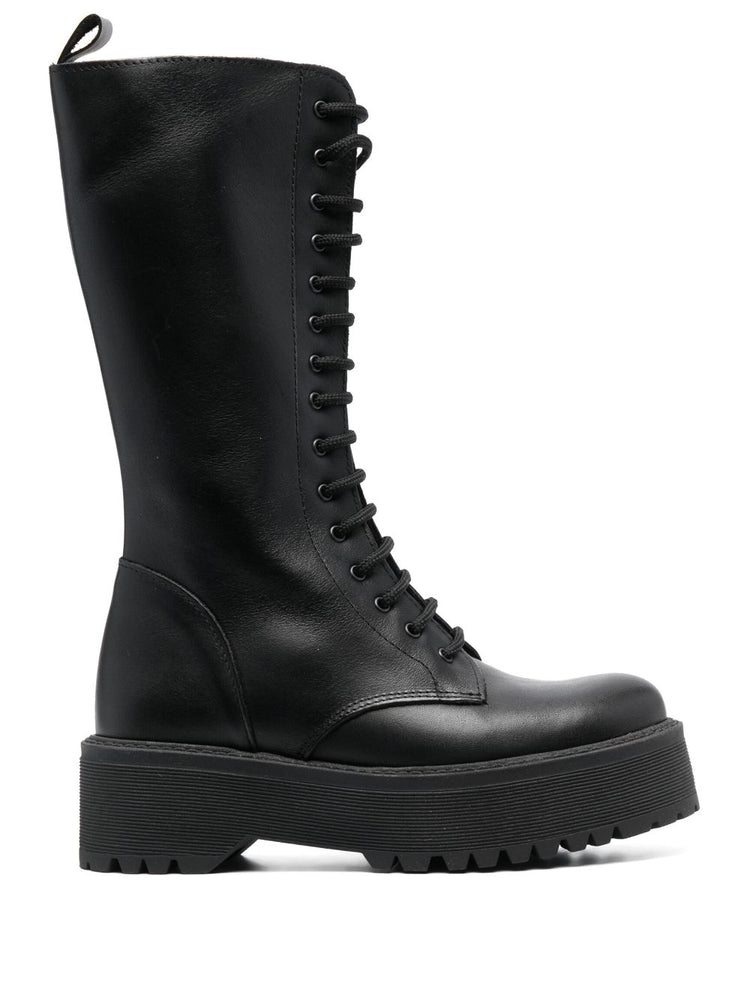 PAROSH lace-up leather boots