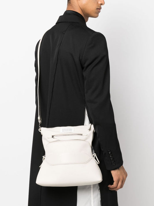 signature-stitch leather shoulder bag