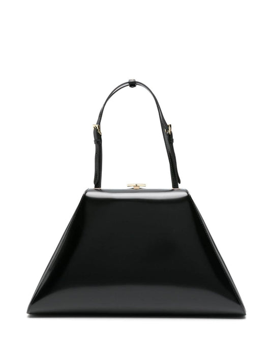 patent-leather tote bag