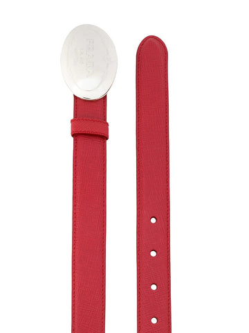 PRADA Oval engraved buckle belt