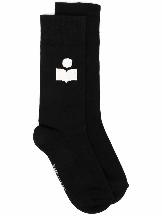 logo embroidered socks
