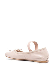 MIU MIU logo-patch ballerina shoes