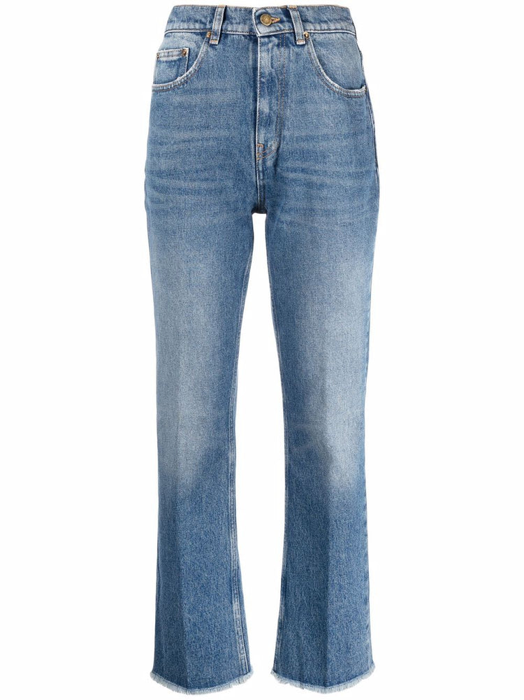 GOLDEN GOOSE faded cropped jeans