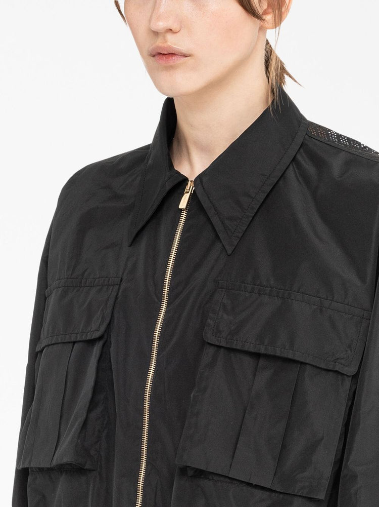 Technical-silk blouson jacket