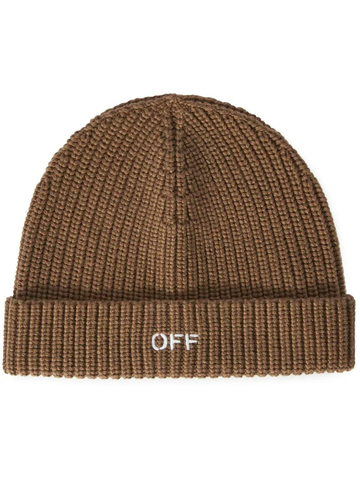 OFF WHITE Off-Stamp virgin-wool beanie hat