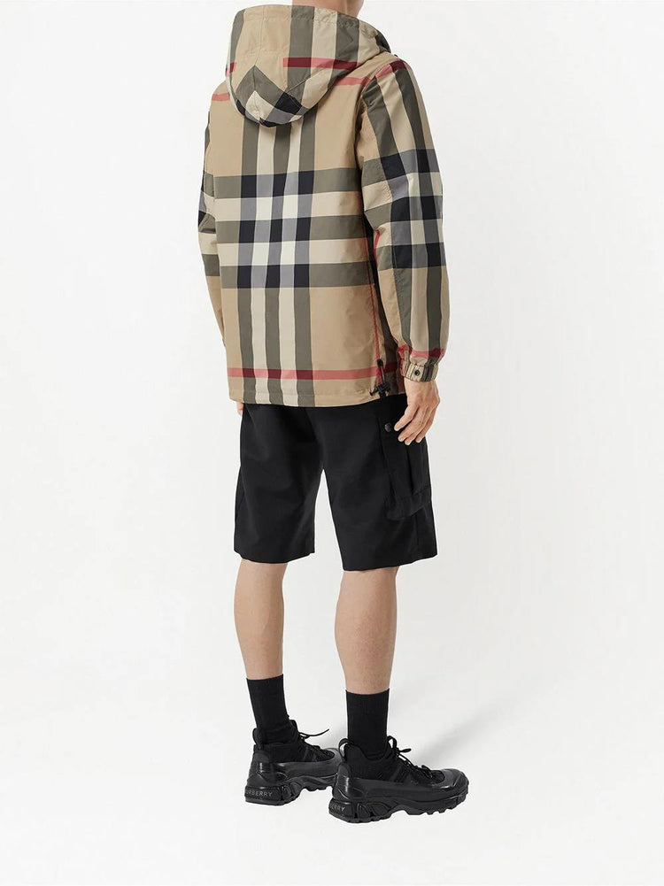 BURBERRY  reversible check hooded jacket