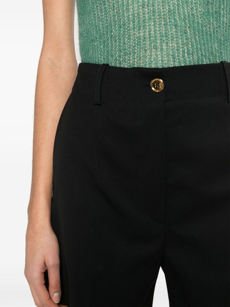 pressed-crease high-waist tailored shorts