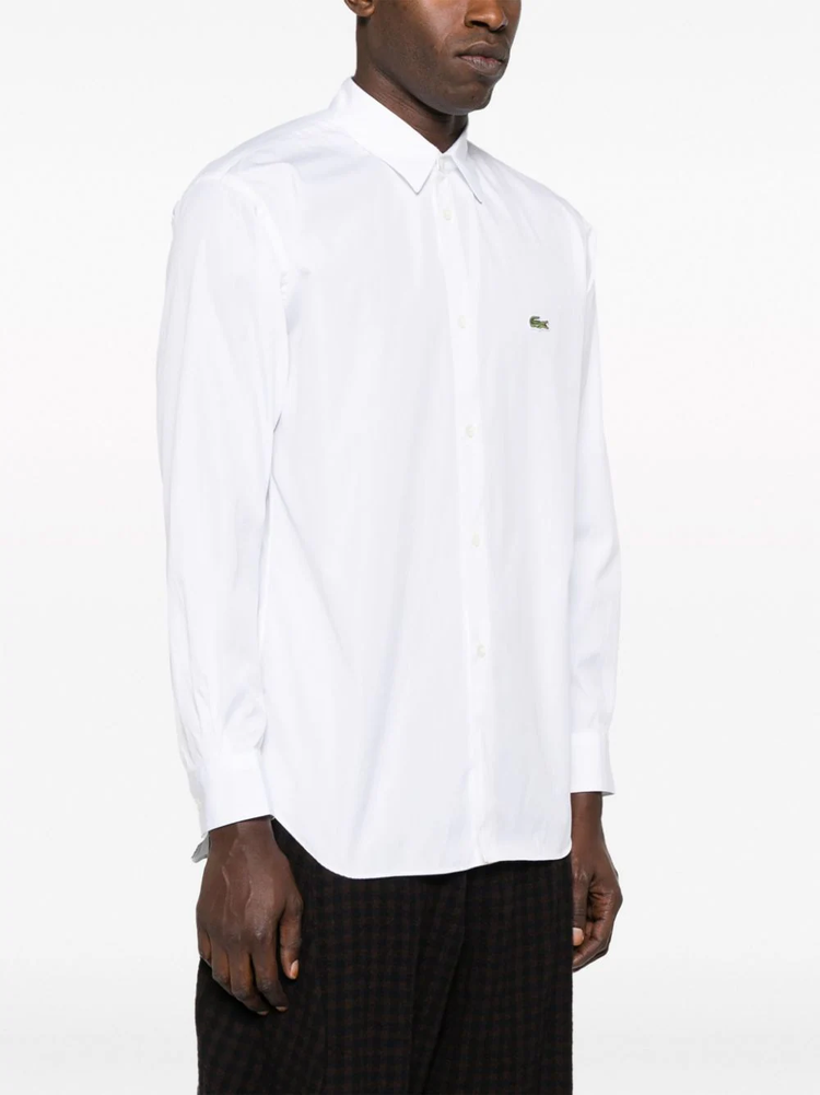 x Lacoste logo-embroidered cotton shirt