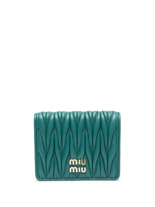 MIU MIU logo-plaque matelassé wallet