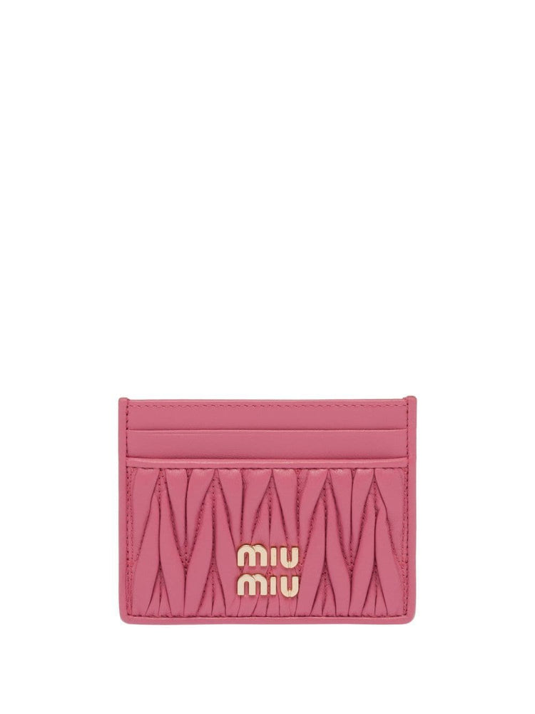 MIU MIU  logo-plaque matelassé cardholder