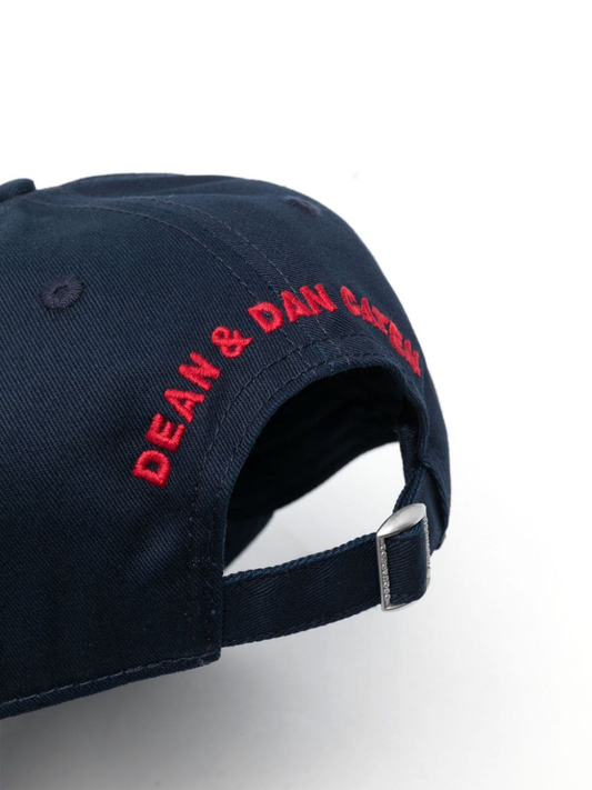 DSQUARED2 logo-patch cotton baseball cap