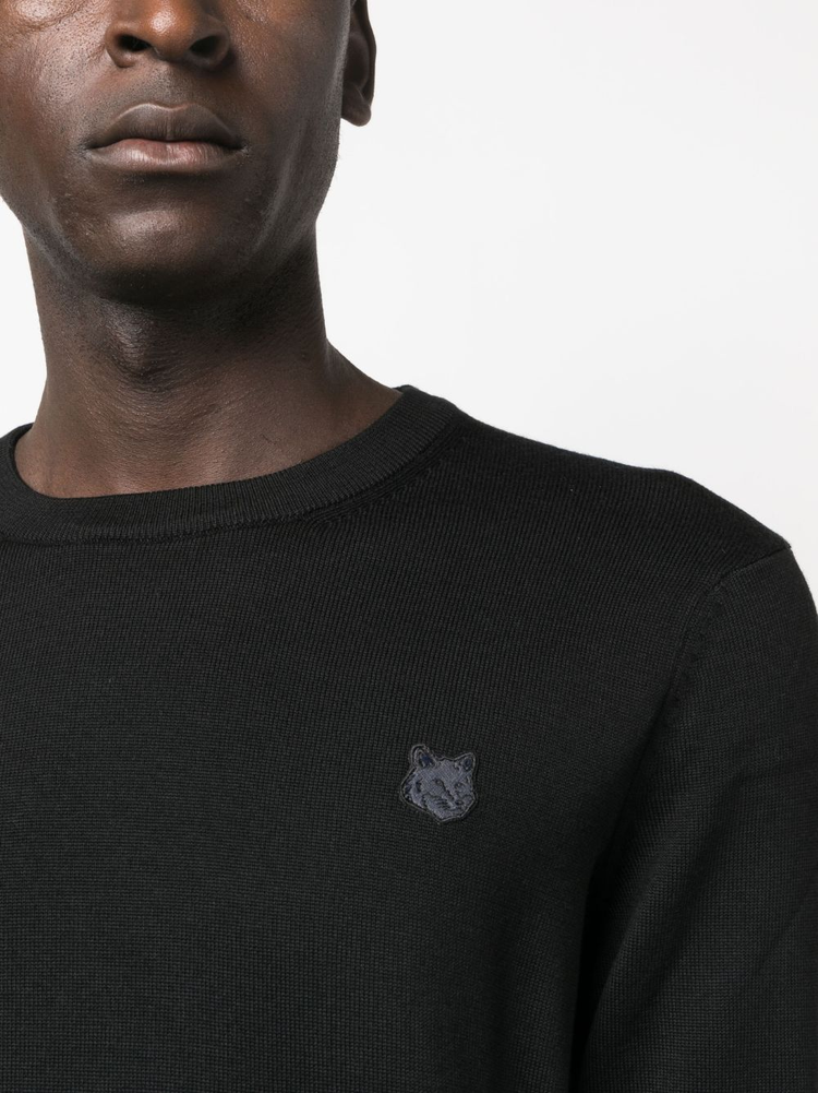 MAISON KITSUNÉ logo-appliqué crew-neck sweatshirt