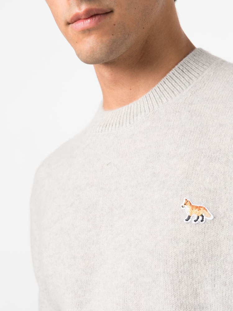 MAISON KITSUNÉ fox-patch wool jumper