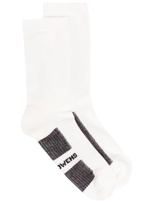 RICK OWENS logo-print socks white