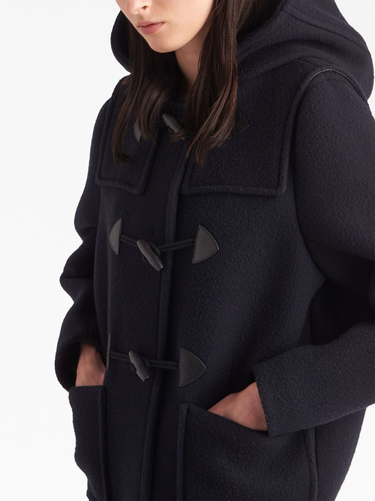 hooded wool coat