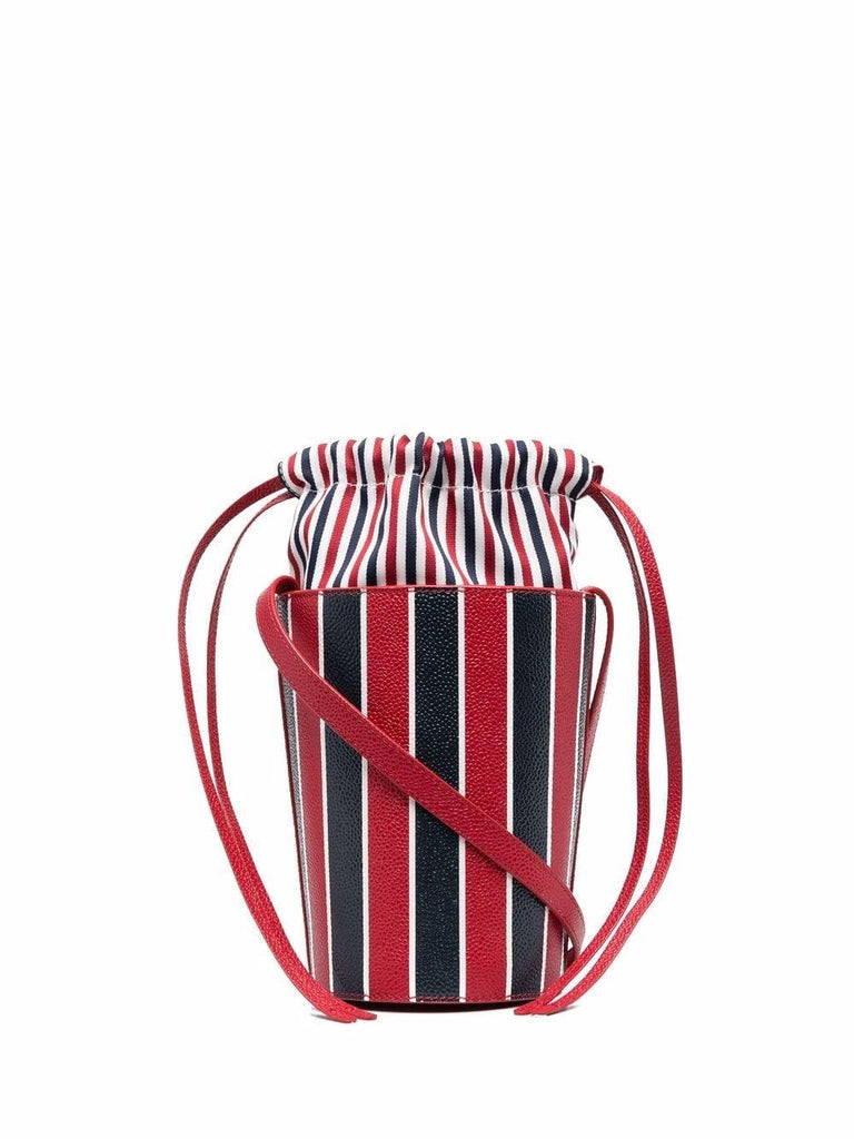 THOM BROWNE  mini RWB-Stripe lining bucket bag
