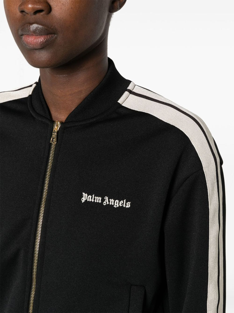 logo-embroidered bomber jacket