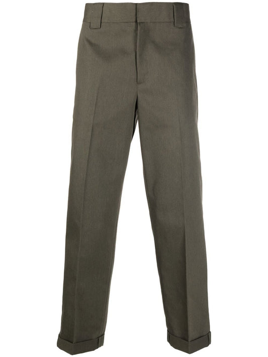 straight-leg cropped trousers