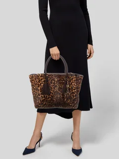 PRADA cavallino twin pocket pocket bag leopard