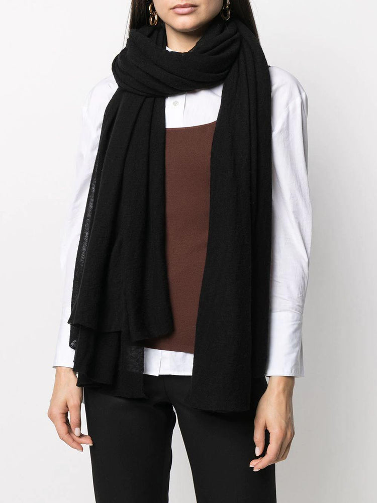 cashmere fine-knit scarf