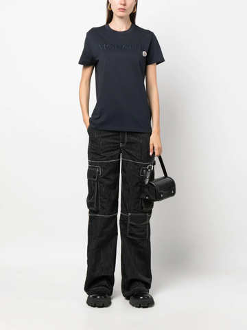 MONCLER embroidered-logo cotto T-Shirt