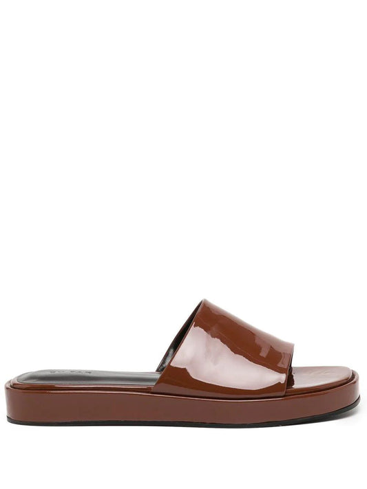 BY FAR Shana patent leather sandals