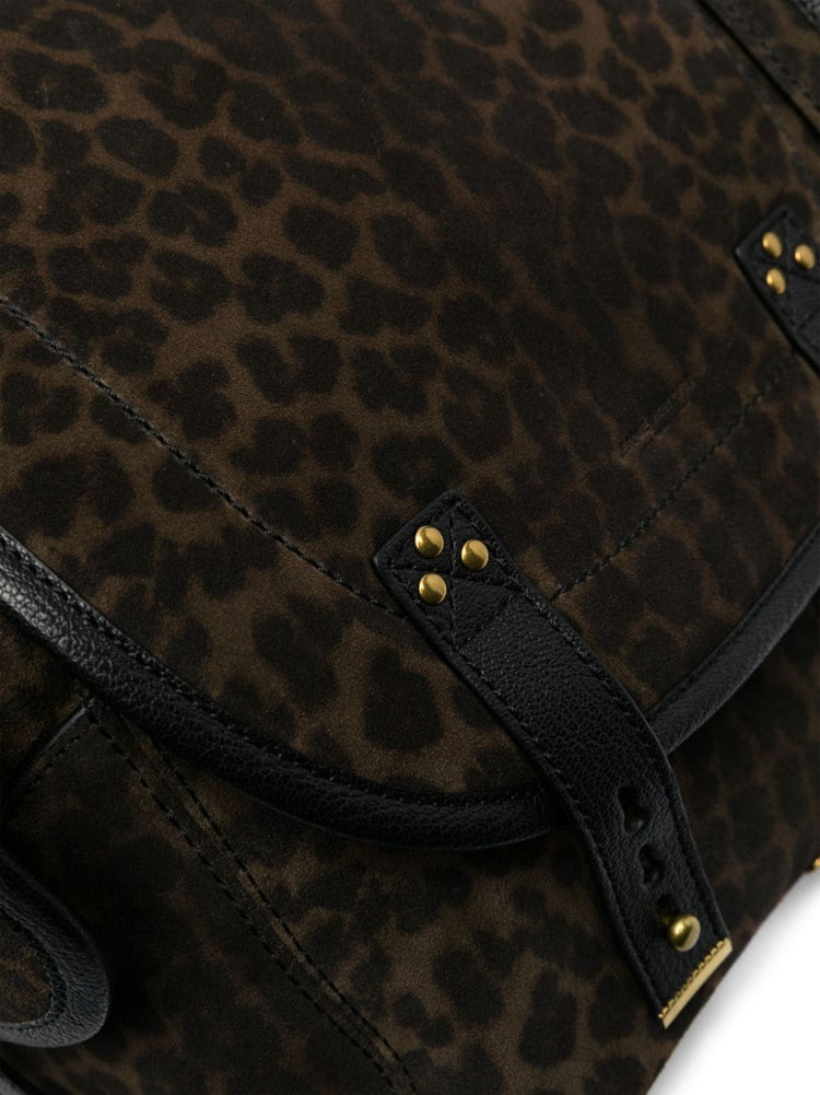 leopard-print suede shoulder bag