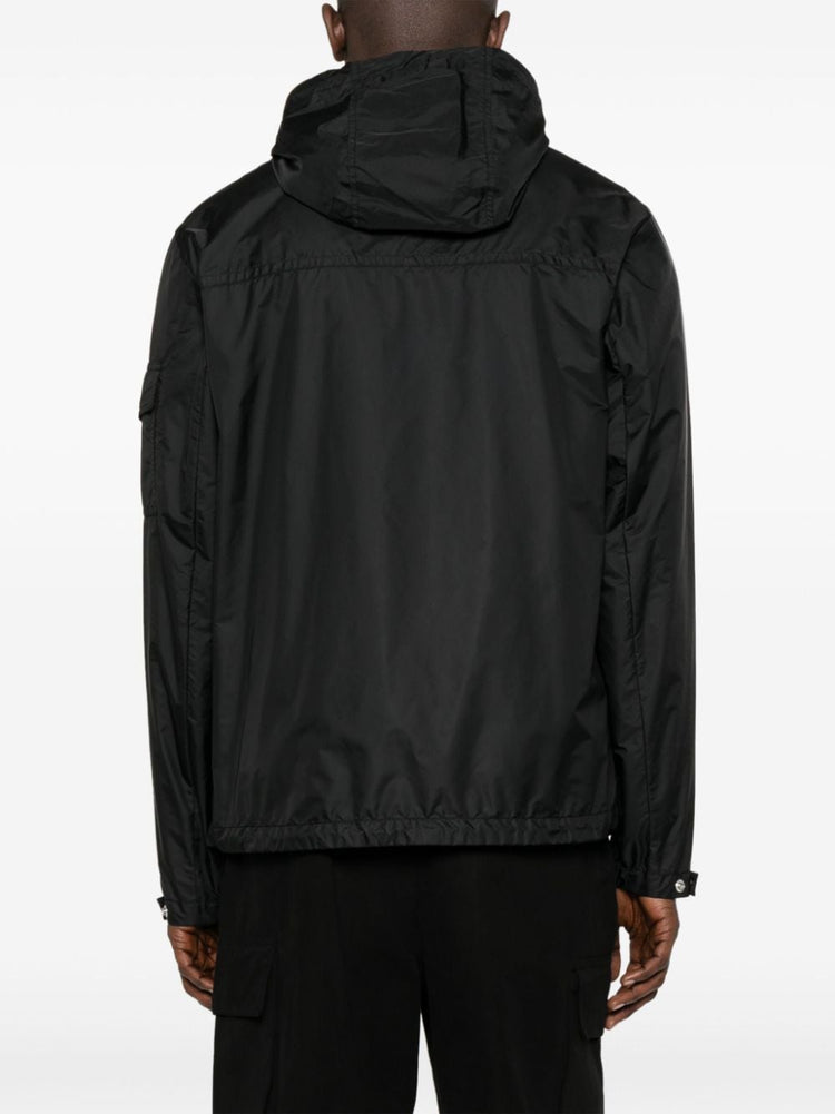 appliqué-logo hooded jacket