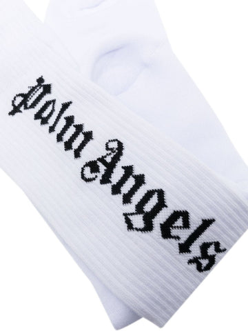 PALM ANGELS intarsia-knit logo socks