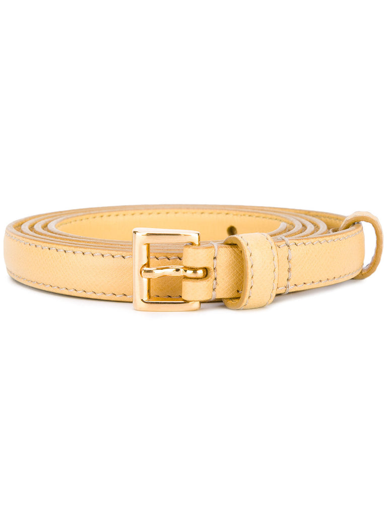 Prada Saffiano Belt in Gold Size Medium