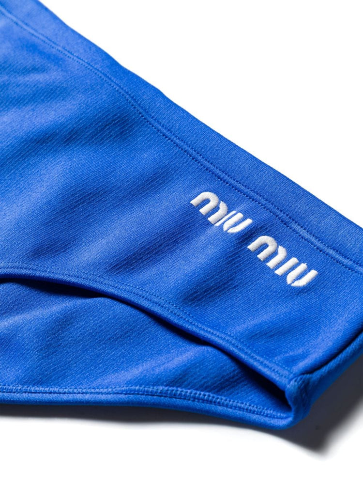 logo-print bikini bottoms
