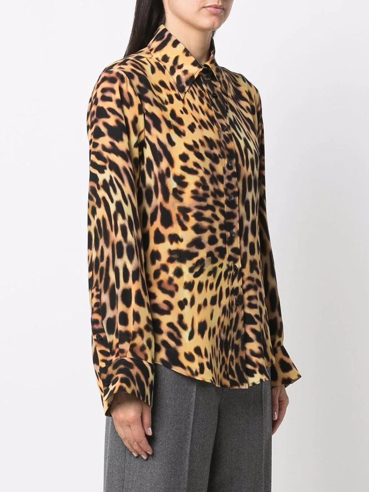 STELLA McCARTNEY all-over leopard-print shirt