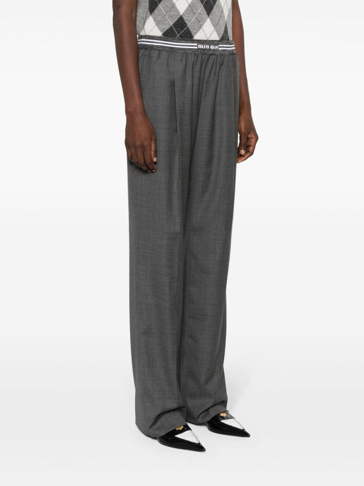 Grisaille wide-leg trousers