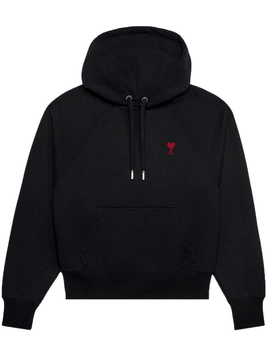 logo-embroidered organic-cotton hoodie