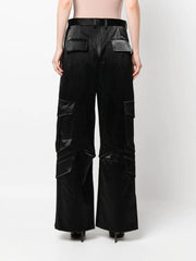 MSGM crinkled-finish cargo trousers