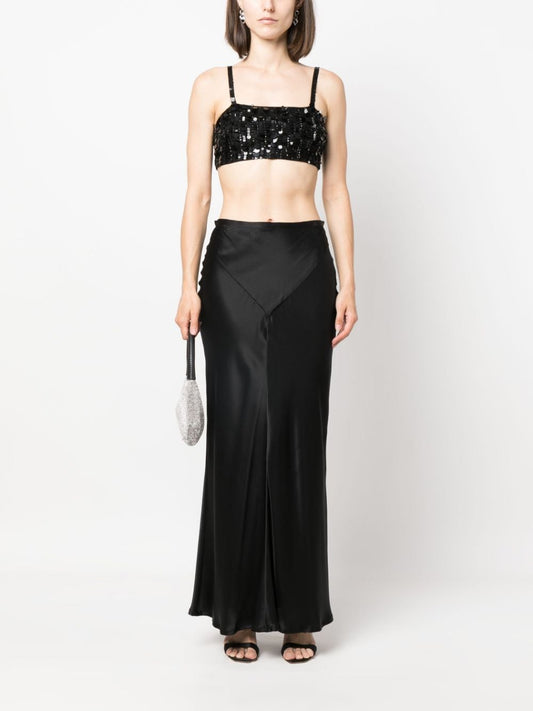 PAROSH sequin-embellished crop top