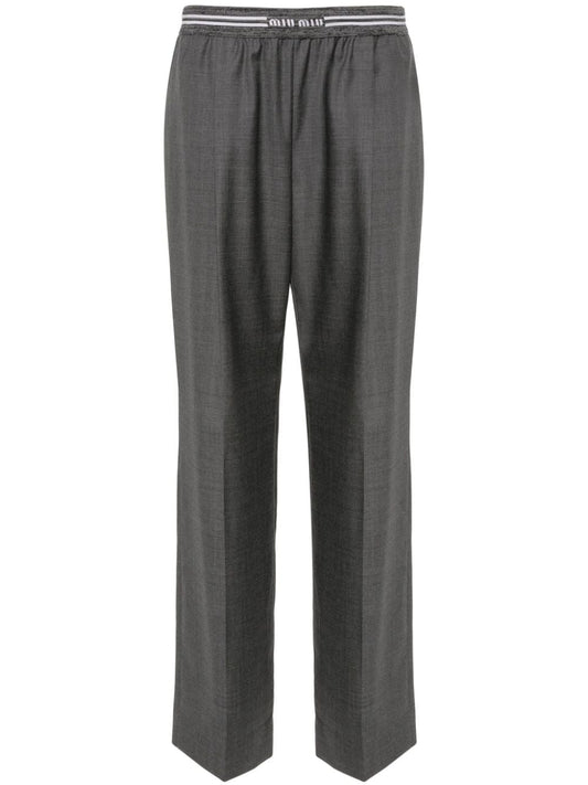 Grisaille wide-leg trousers