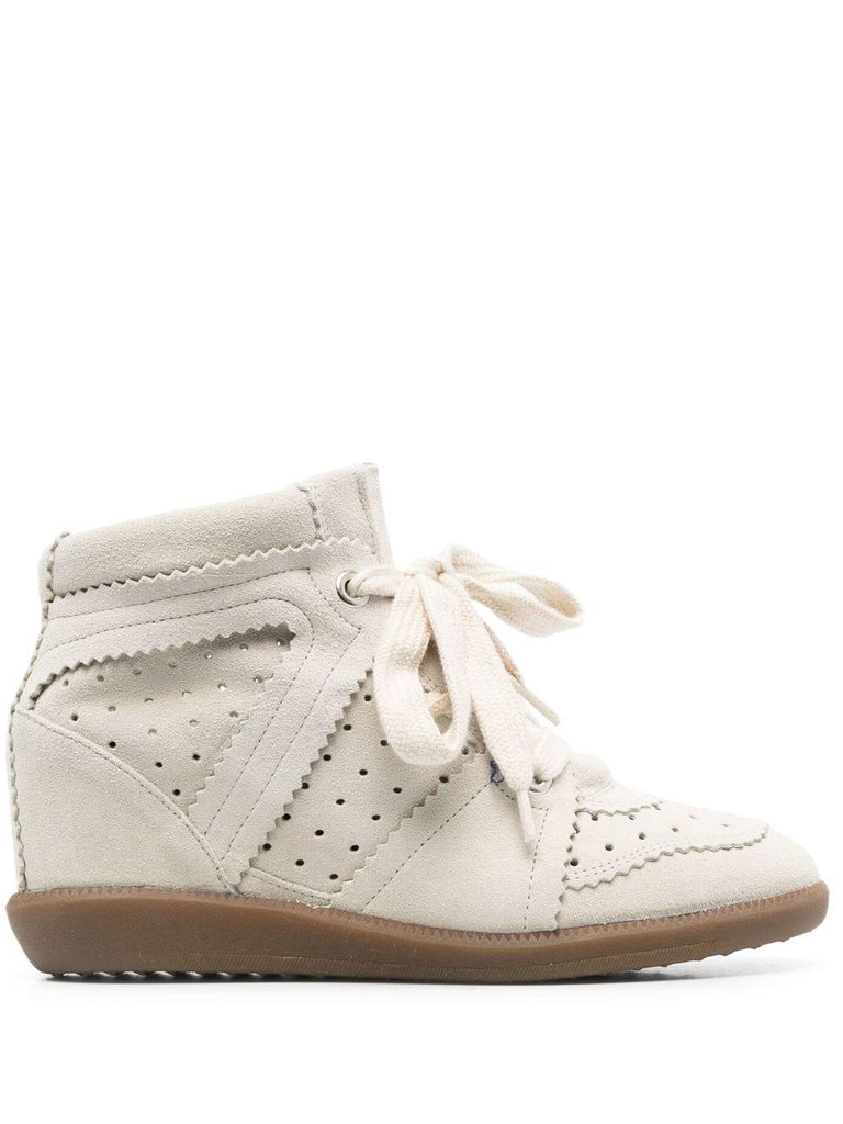calf suede lace-up sneakers