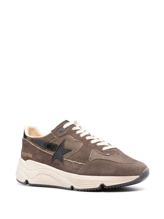 star-patch suede panelled sneakers