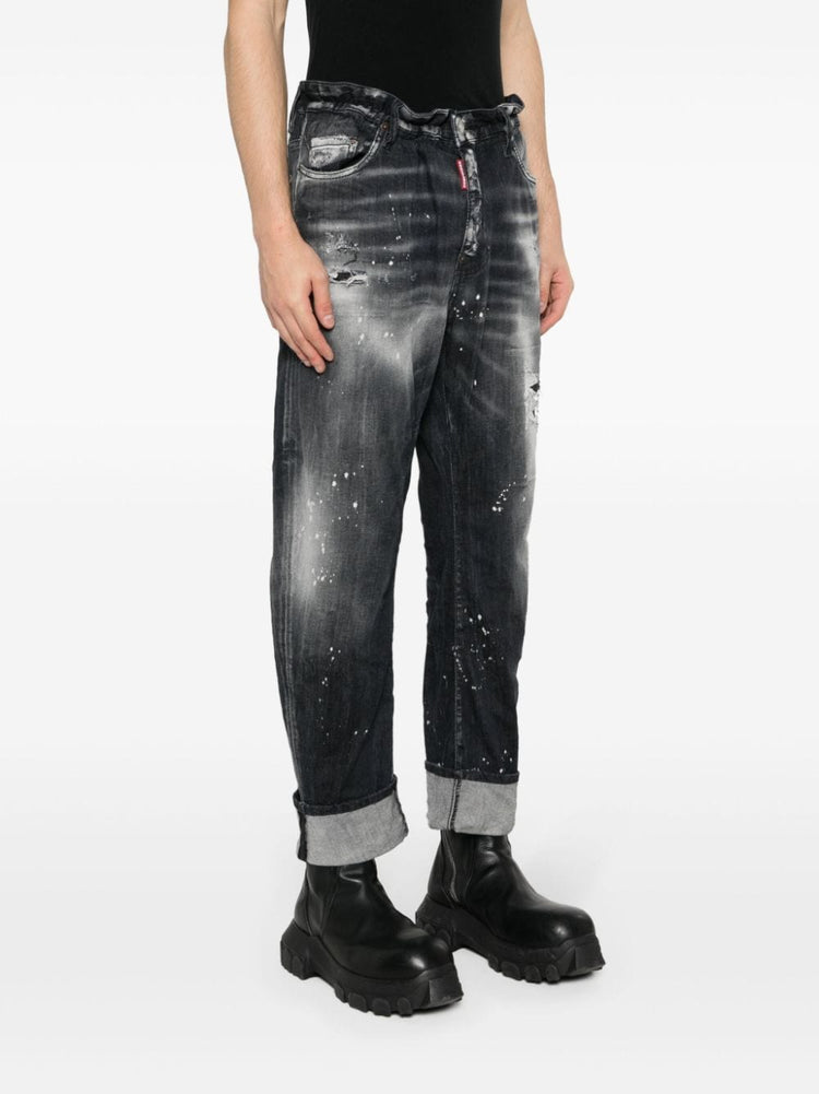Big Brother distressed-finish jeans
