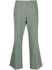 PAROSH houndstooth flared trousers