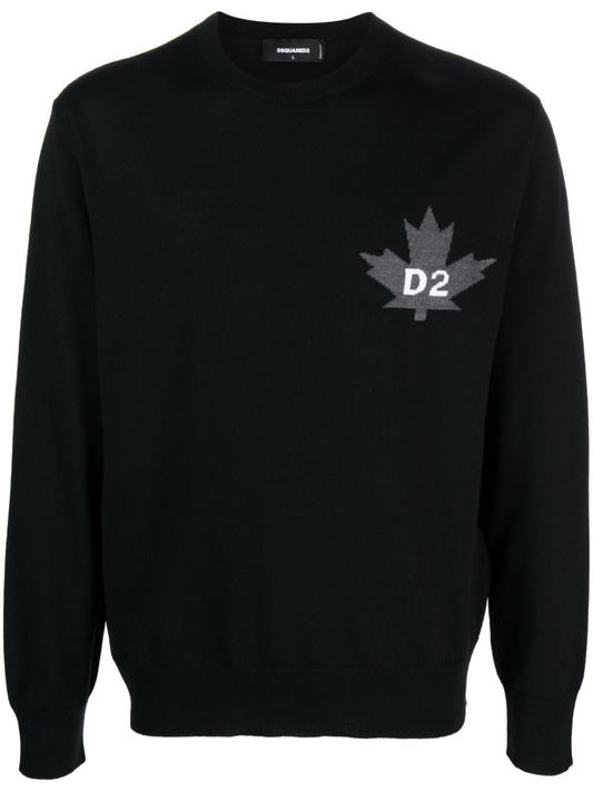 DSQUARED2 intarsia-knit logo sweatshirt