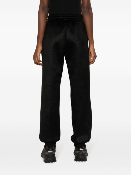 logo-embroidered tapered-leg trousers